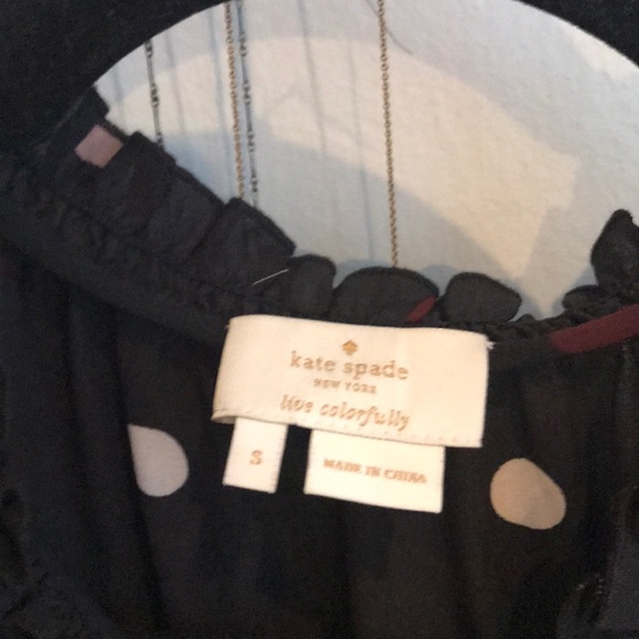 NWOT Kate spade silk polka dot top - Picture 2 of 4